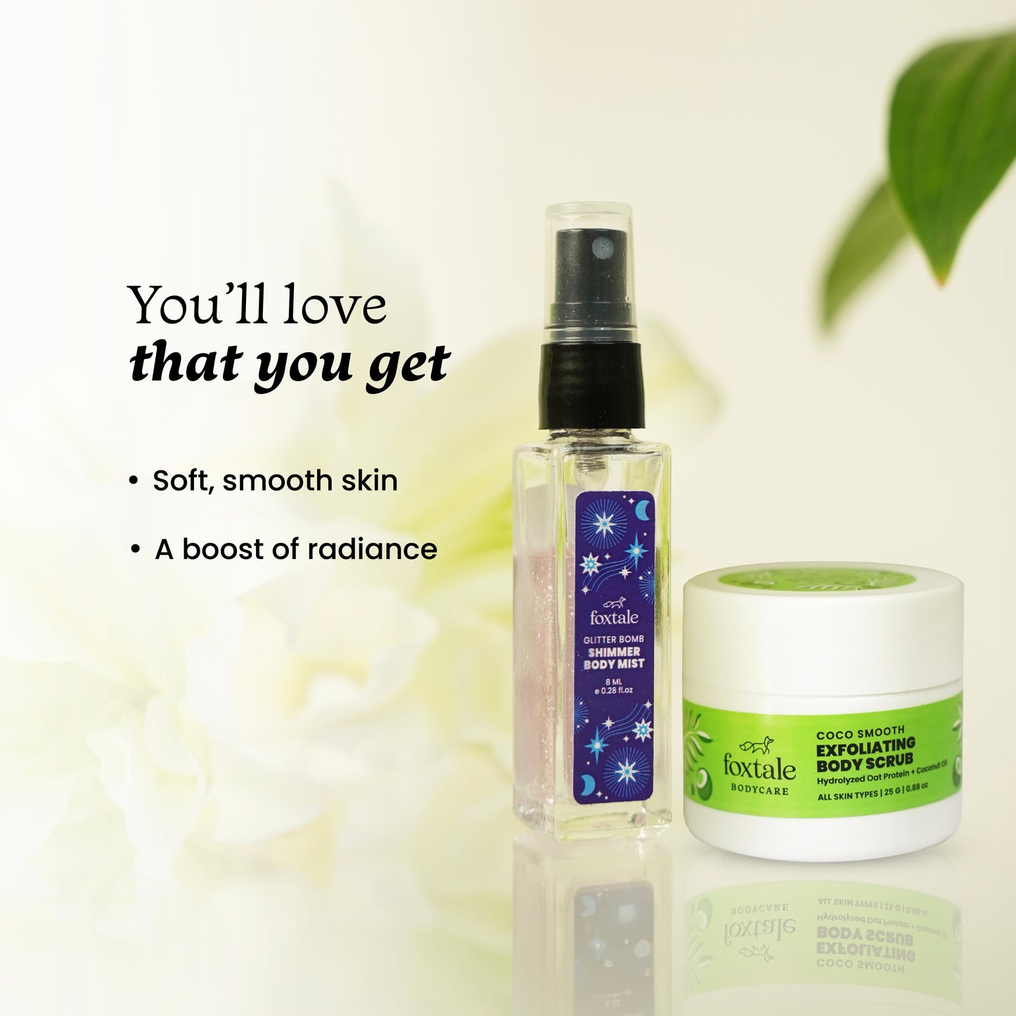 Body Scrub + Shimmer Perfume