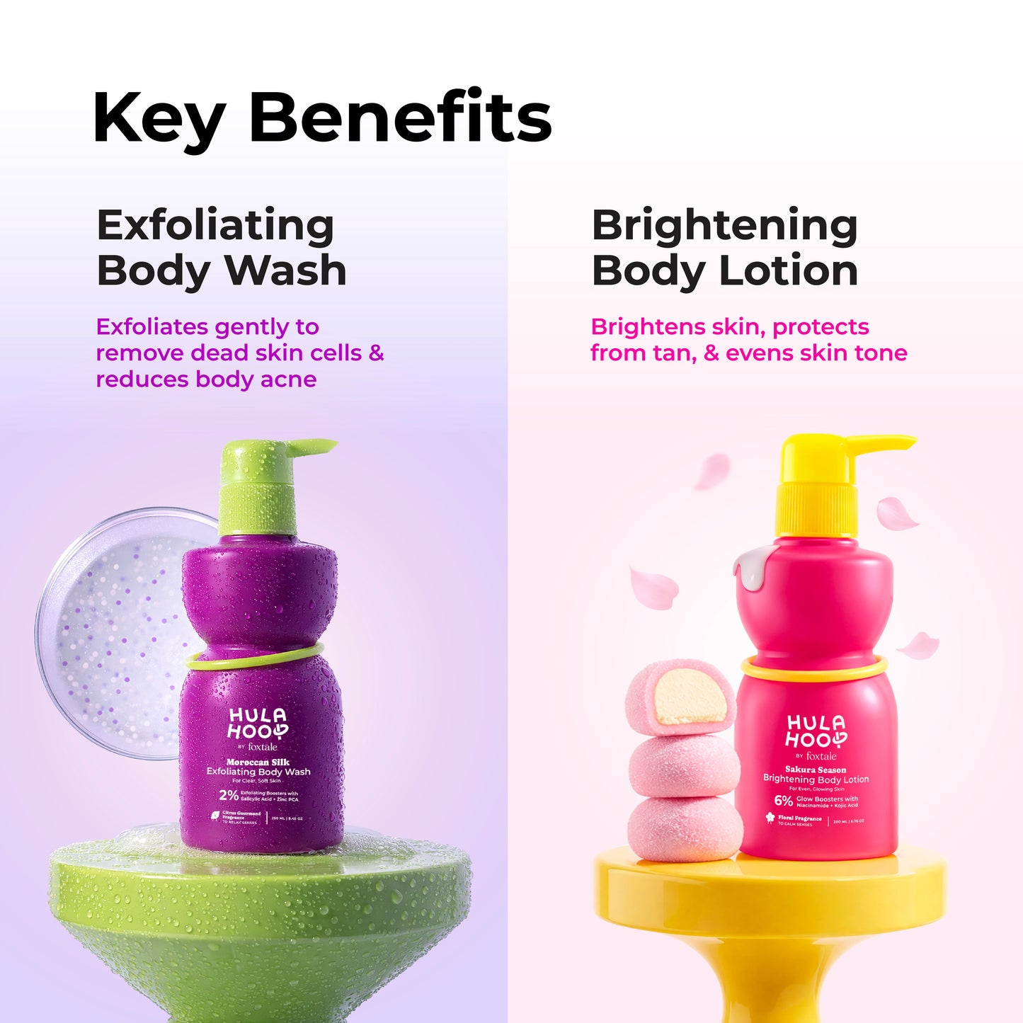 Exfoliating Body Wash + Brightening Body Lotion