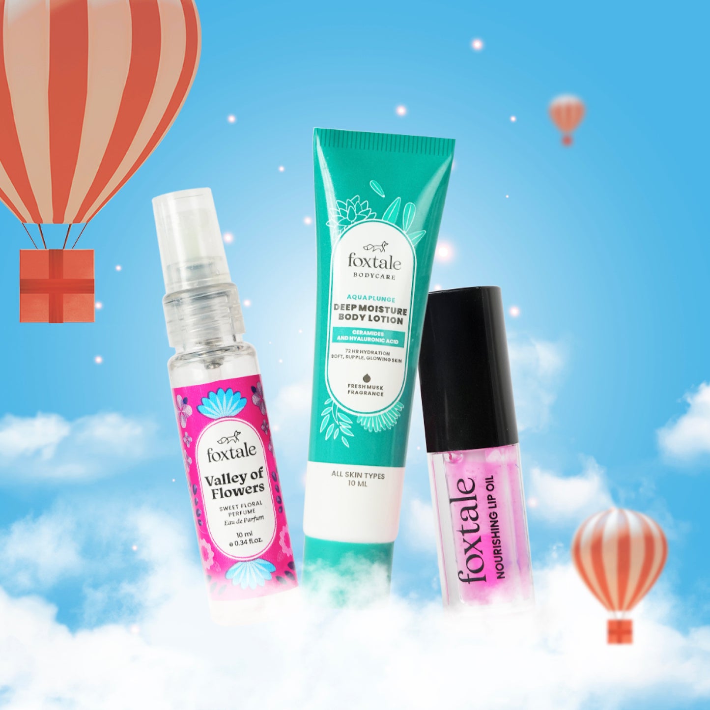 Limited Edition Lip Oil + Deep Moisture Body Lotion + Perfume