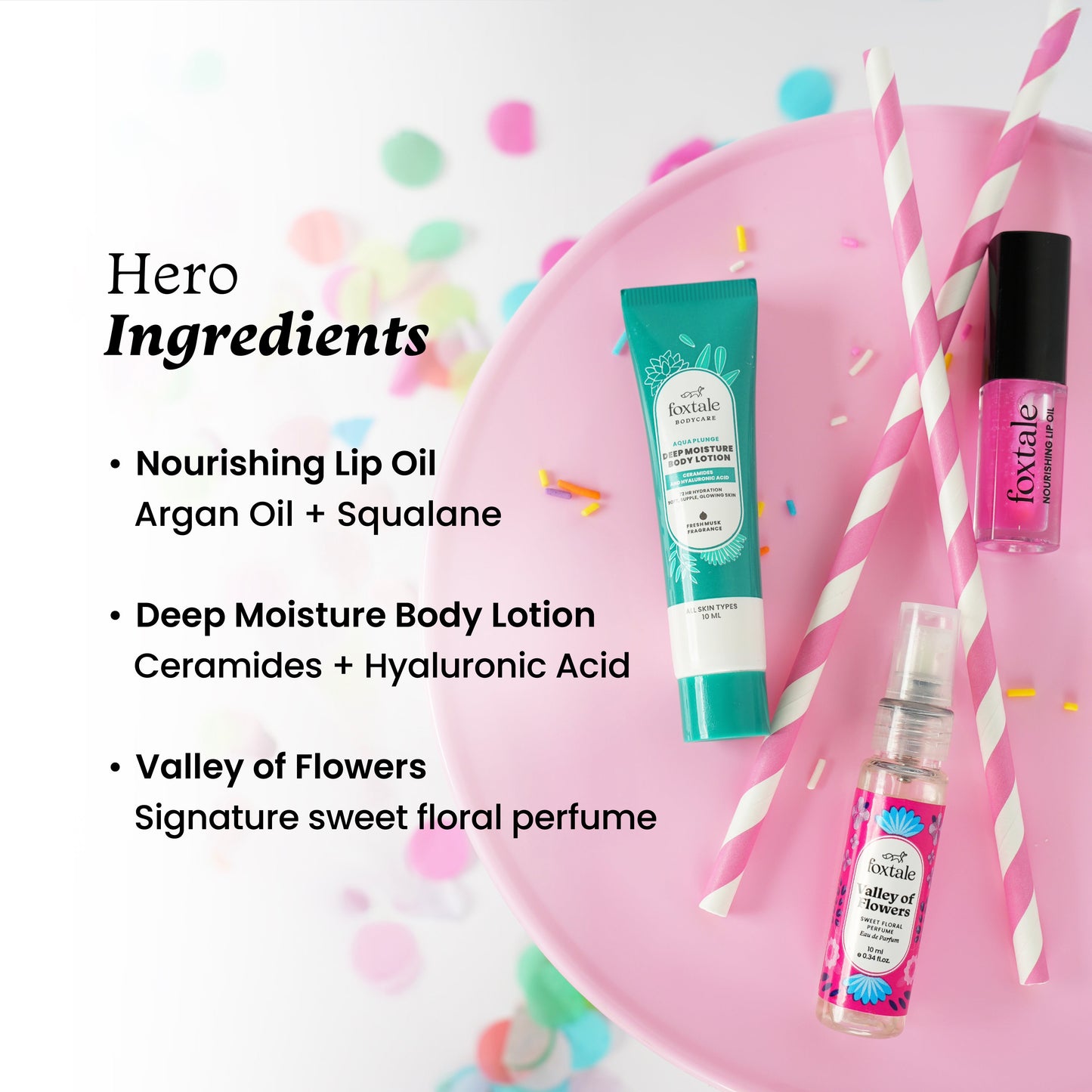 Limited Edition Lip Oil + Deep Moisture Body Lotion + Perfume