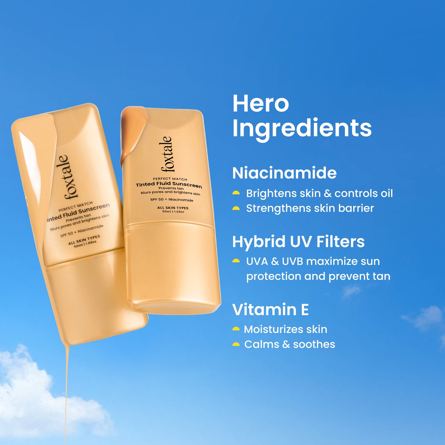 SPF 50 Tinted Fluid Sunscreen with Niacinamide