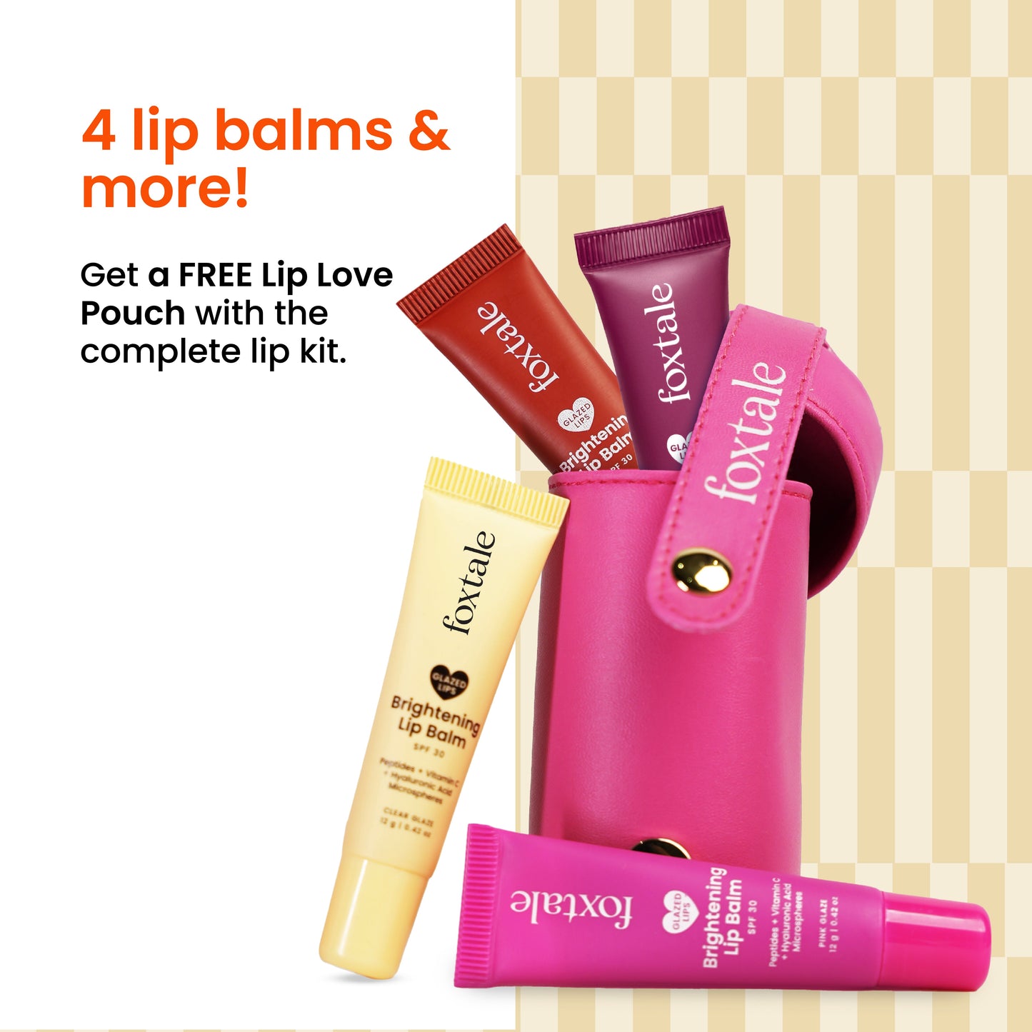 Brightening Lip Balm with Pouch | Kit of 4