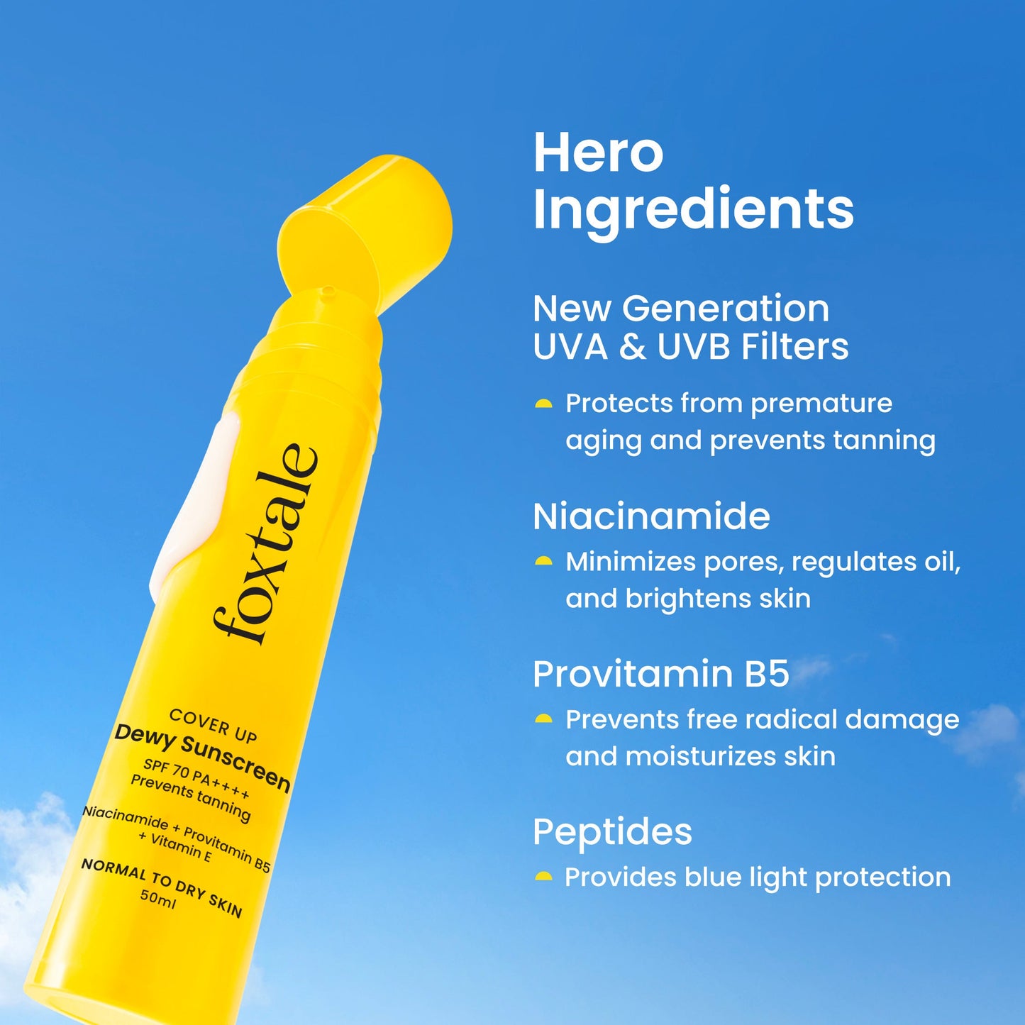 SPF 70 Dewy Finish Sunscreen for Dry Skin