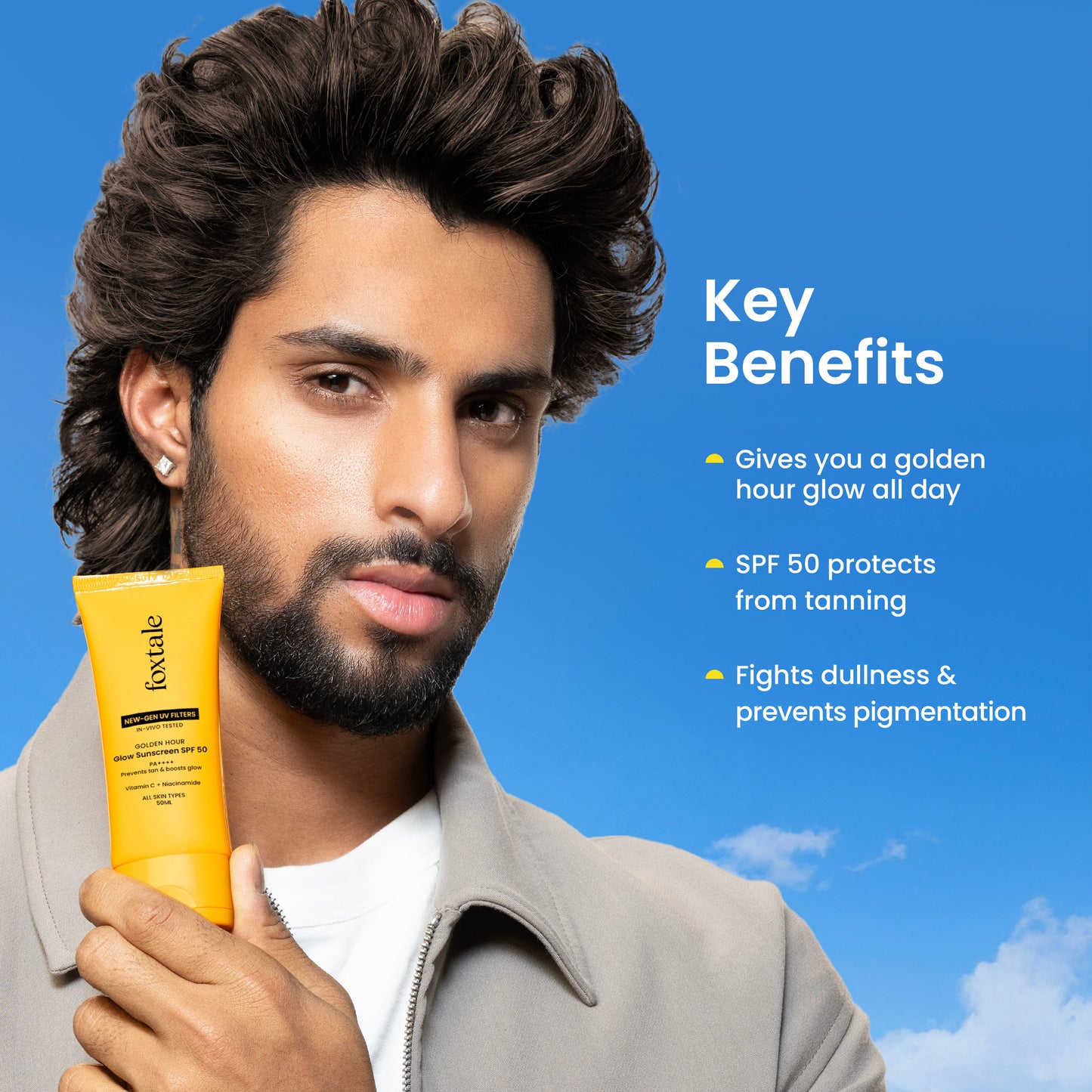 Glow sunscreen SPF 50, In-Vivo Tested with PA++++