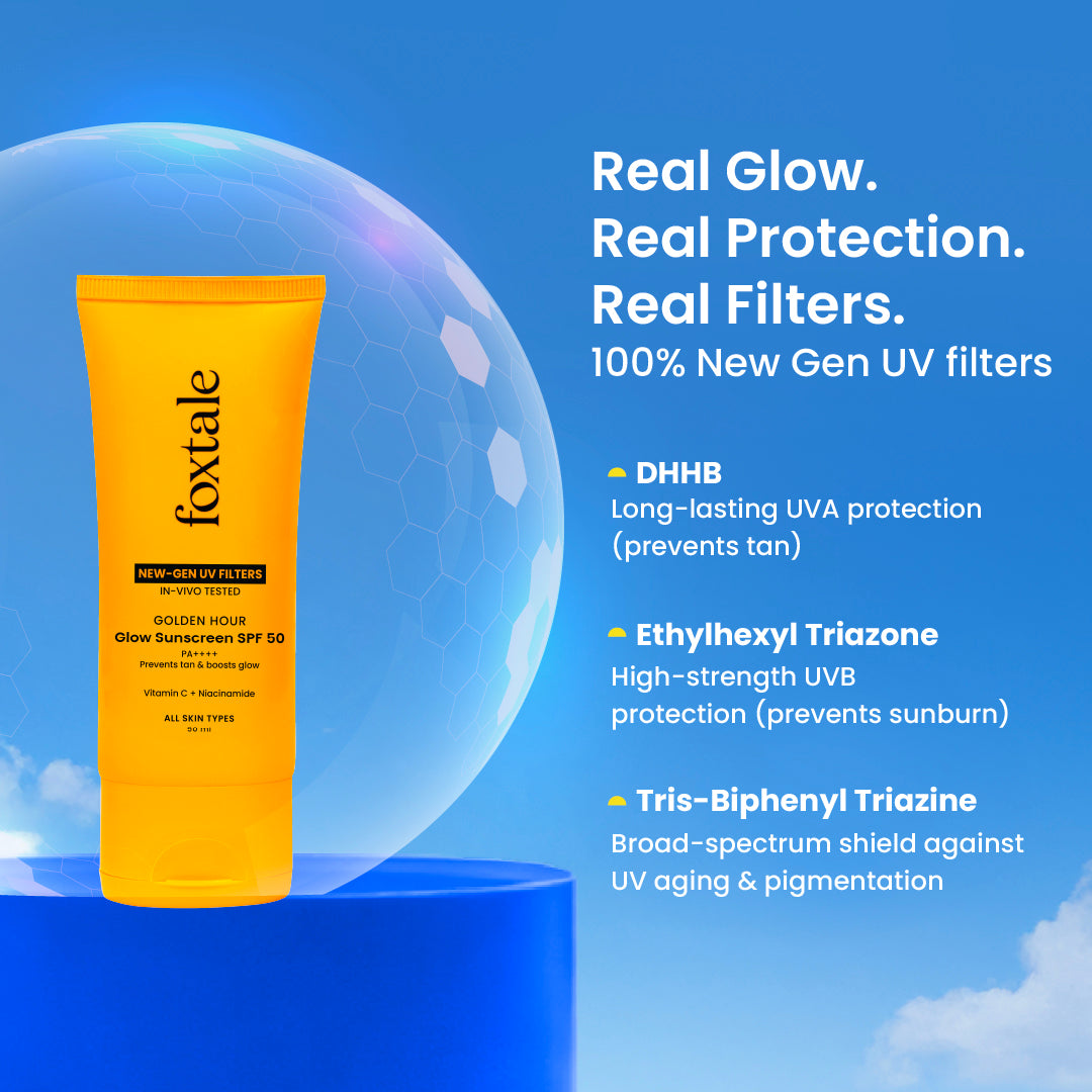 Glow sunscreen SPF 50, In-Vivo Tested with PA++++