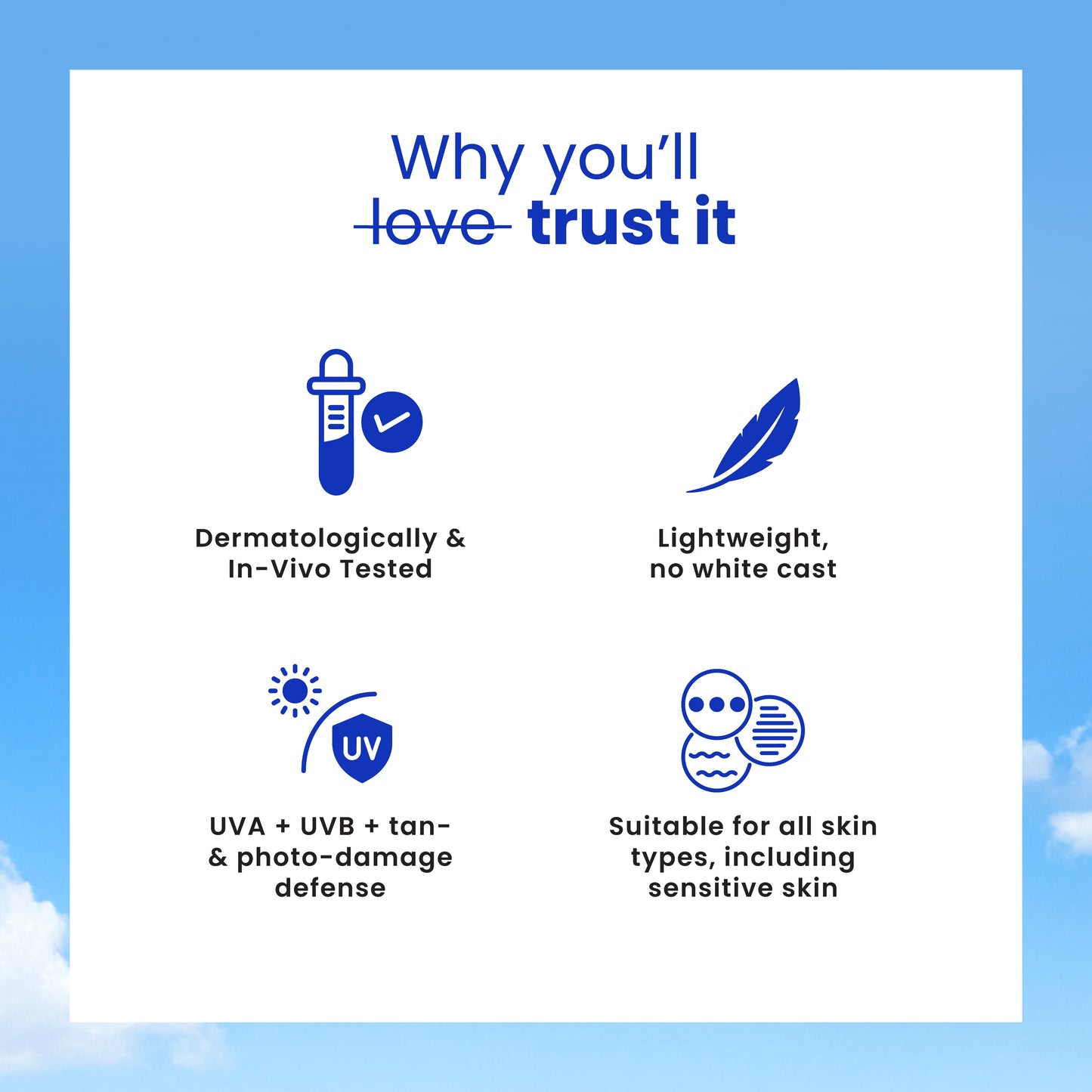Glow sunscreen SPF 50, In-Vivo Tested with PA++++