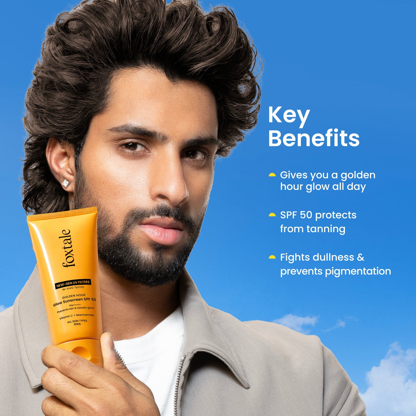 Glow sunscreen SPF 50, In-Vivo Tested with PA++++