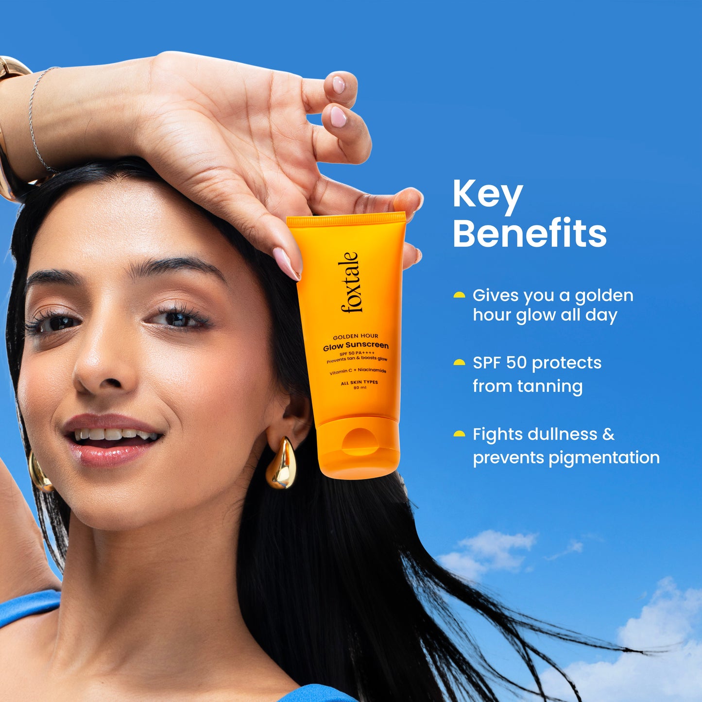 Glow sunscreen SPF 50, In-Vivo Tested with PA++++